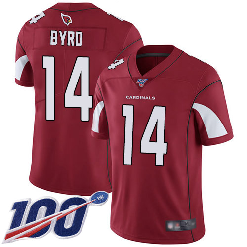 Arizona Cardinals Limited Red Men Damiere Byrd Home Jersey NFL Football #14 100th Season Vapor Untouchable->arizona cardinals->NFL Jersey